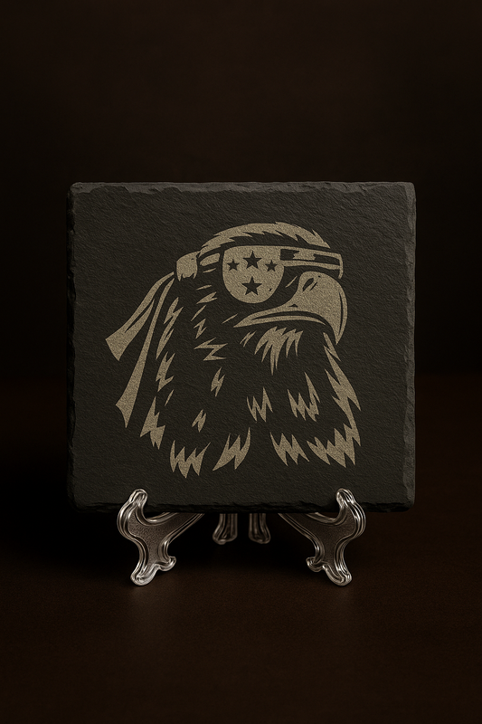 š¦
 American Flag Bald Eagle Slate Coaster