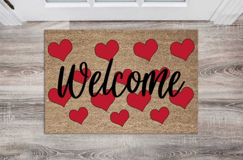 Valentine's Welcome Doormat